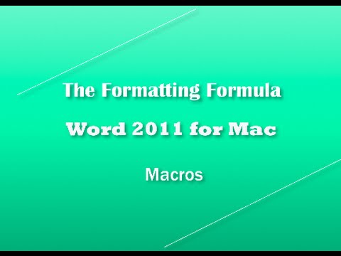 macros for mac on ms word really slow